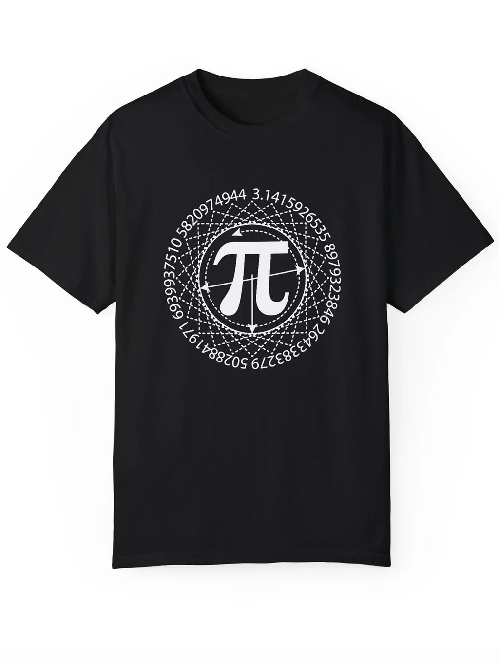Men'S Casual Pi Graphic T-Shirt - Soft Cotton, Short Sleeve, Round Neck