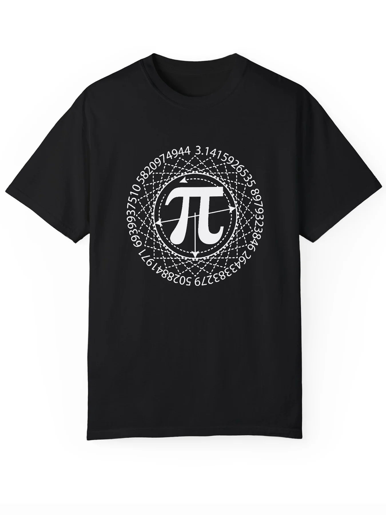 Men'S Casual Pi Graphic T-Shirt - Soft Cotton, Short Sleeve, Round Neck