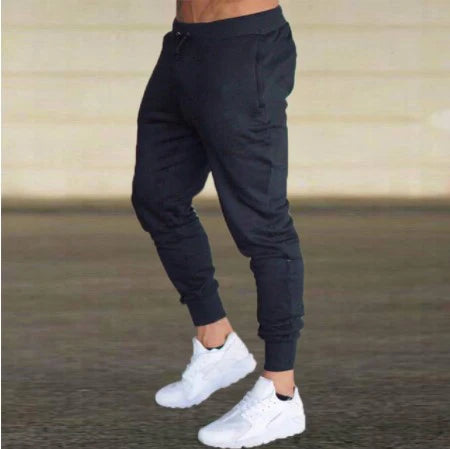 New Autumn Men's Sport Pants Casual Knitted Trousers With Zipper Pockets Solid Color Jogger pants Male pantalon chandal hombre