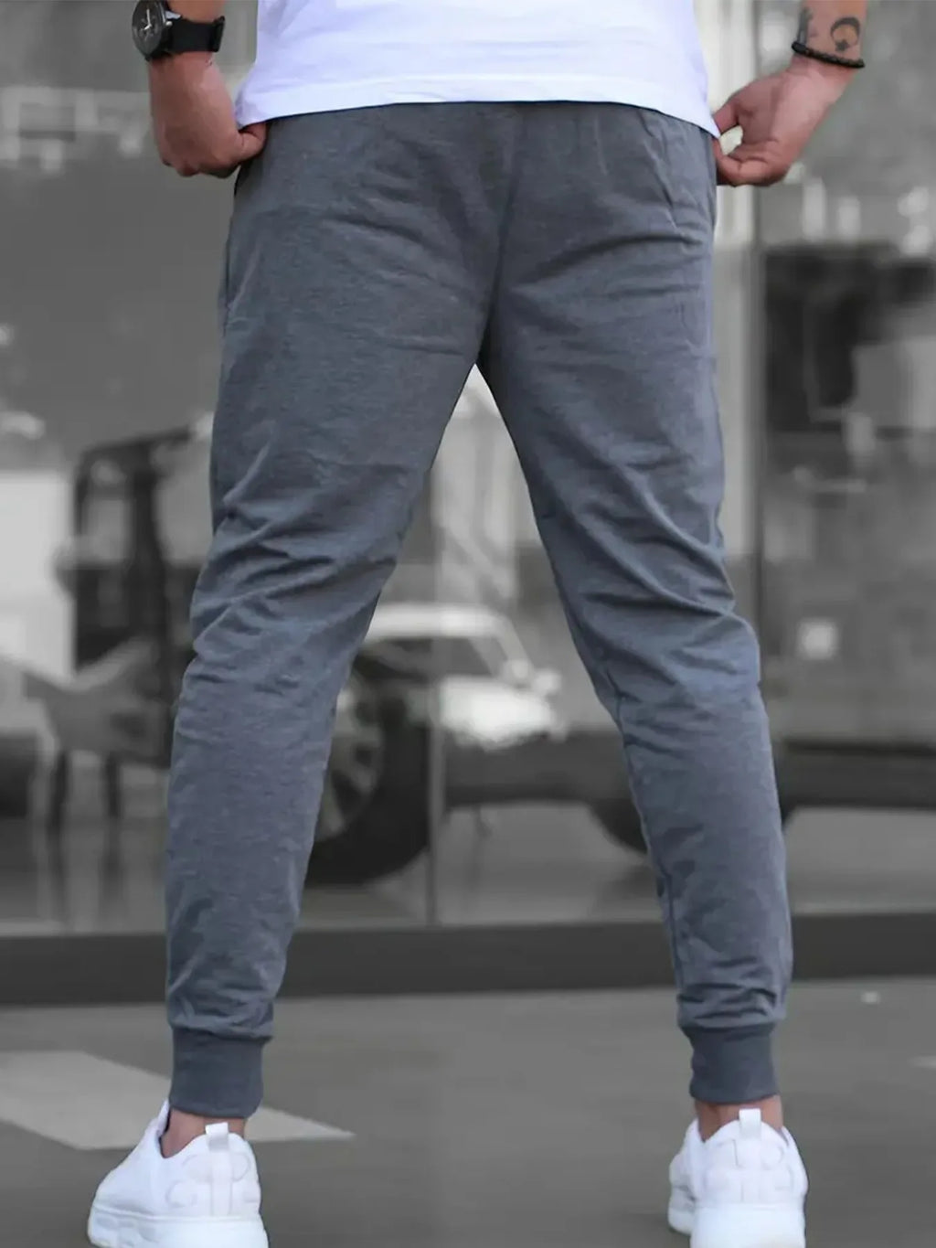 Men's Spring Summer Thin Sports Pants Outdoor Sports Long Pants Spring Autumn Jogging Pants Drawstring Elastic Waist Side