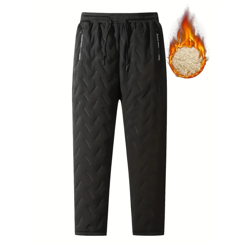 Baggy Pants Men Men's Warm Fleece Lining Winter Trousers Heavy Insulated Outdoor Hiking Camping Funny Clothes Training Man Gym