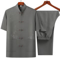 Men's sets (Shirt + trousers) 2025 summer new style men fashion shirt short sleeve shirt High quality shirts male Two Piece