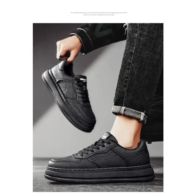 Men's Shoes Spring and Autumn Soft-sole Non-slip Casual Shoes Fashion Joker Outdoor Walking Shoes Youth Light Sports Board Shoe