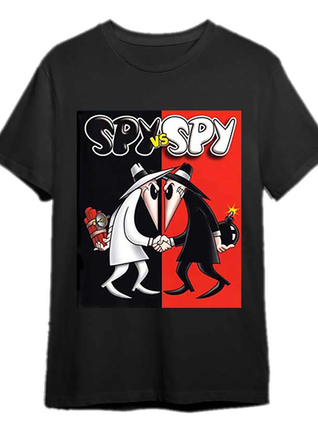 Men's Spy vs. Spy Graphic T-Shirt - 100% Cotton, Crew Neck, Short Sleeve, Regular Fit