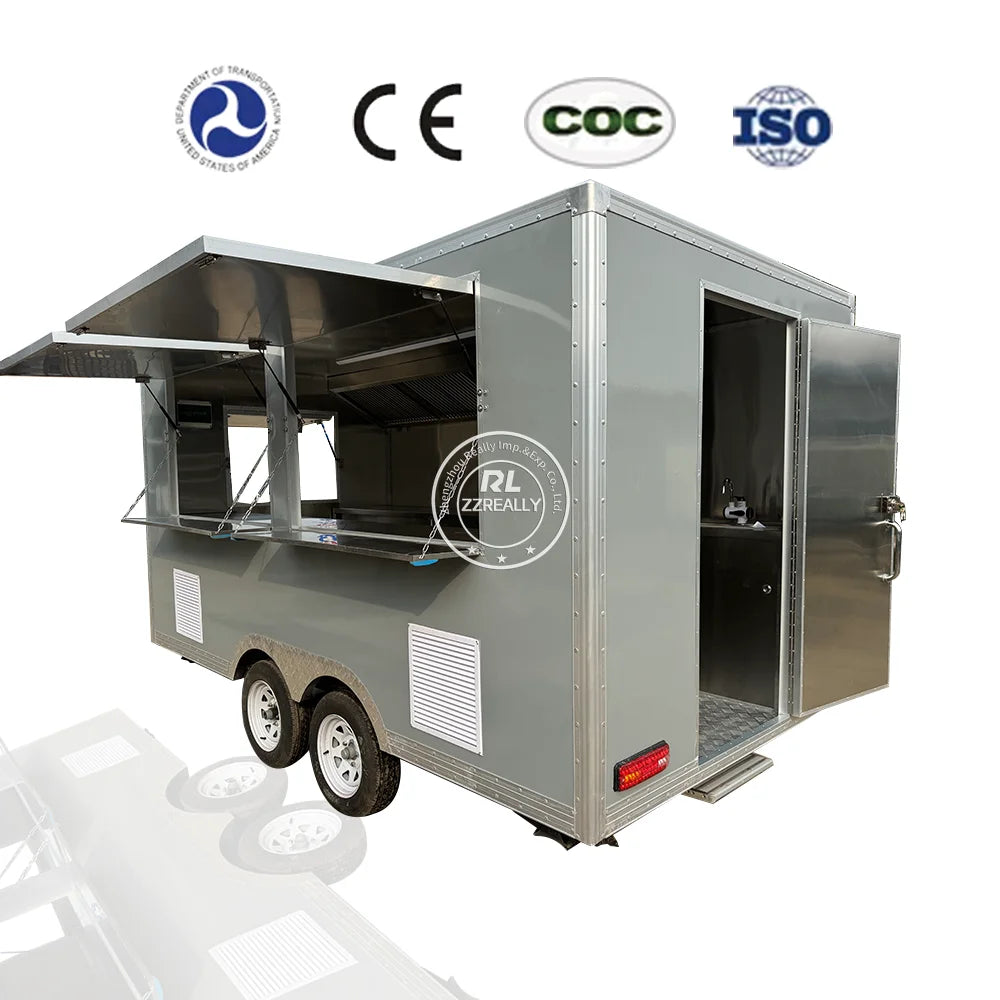 USA Standard Fast Food Truck Mobile Catering Trailer With DOT VIN Concession Food Trailer for Bubble Tea