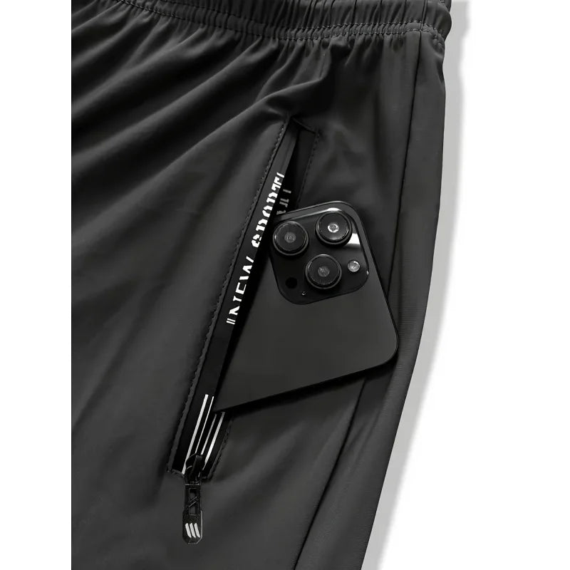 2-pack Men's Casual Sports Trousers Ice Silk Pants Quick-drying Breathable Fishing Man Sweatpants Football Mens Gift Jogger Gym