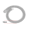 KNOBSPIN D VVS1 All Moissanite Cuban Bracelets for Women Man Hip Hop Party Fine Jewelry with GRA s925 Sterling Sliver Bracelet