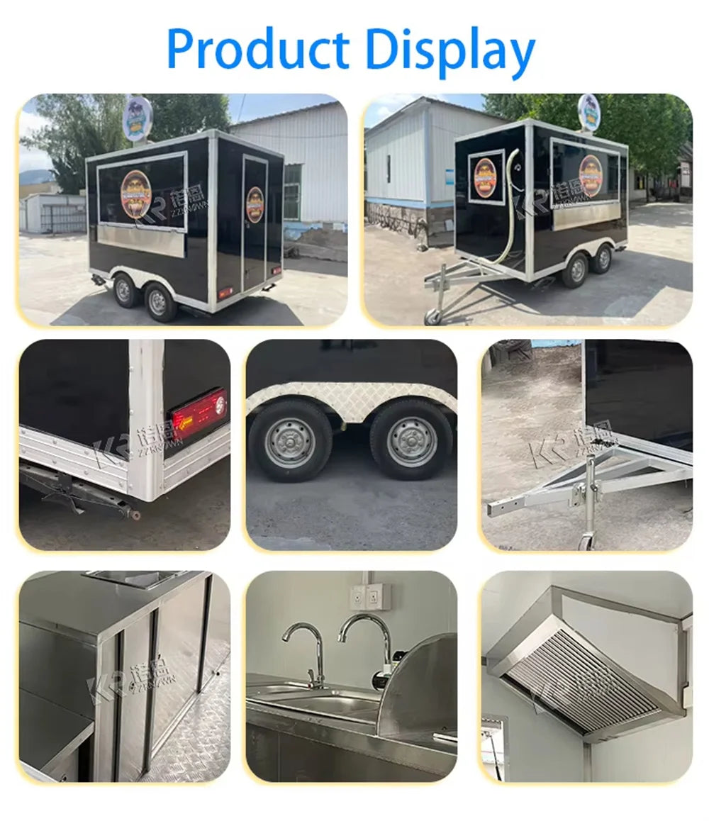 USA Standard Fast Food Truck Mobile Catering Trailer With DOT VIN Concession Food Trailer for Bubble Tea
