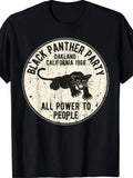 1966 Oakland, California Black Panther Party Men's Summer Short Sleeve Crew Neck Casual T-Shirt