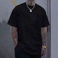 Hot Sales Mens T-shirt Cotton Solid Color Short Sleeved High Quality Casual Tees Outdoor Sports Jogging Soft Black White T-shirt