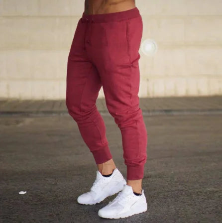 New Autumn Men's Sport Pants Casual Knitted Trousers With Zipper Pockets Solid Color Jogger pants Male pantalon chandal hombre