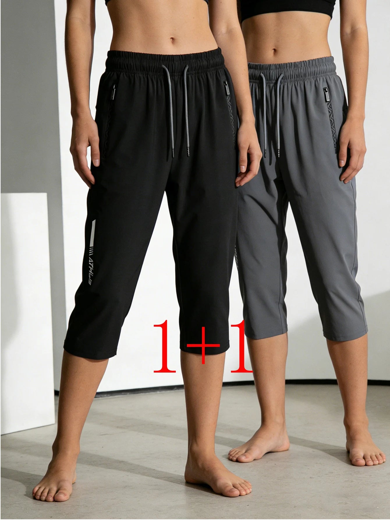 Men's Summer Stretch Sports Capri Pants Lightweight And Breathable Fitness Running Pants Essentials Shorts Man Y2k Elegant Black