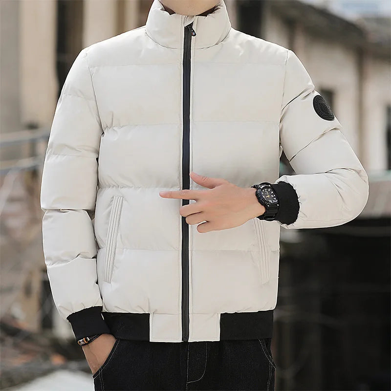 New Men Cotton-padded Men's Winter Padded Men's Winter Padded Padded Jacket With Cashmere Thickening Korean Version Coat