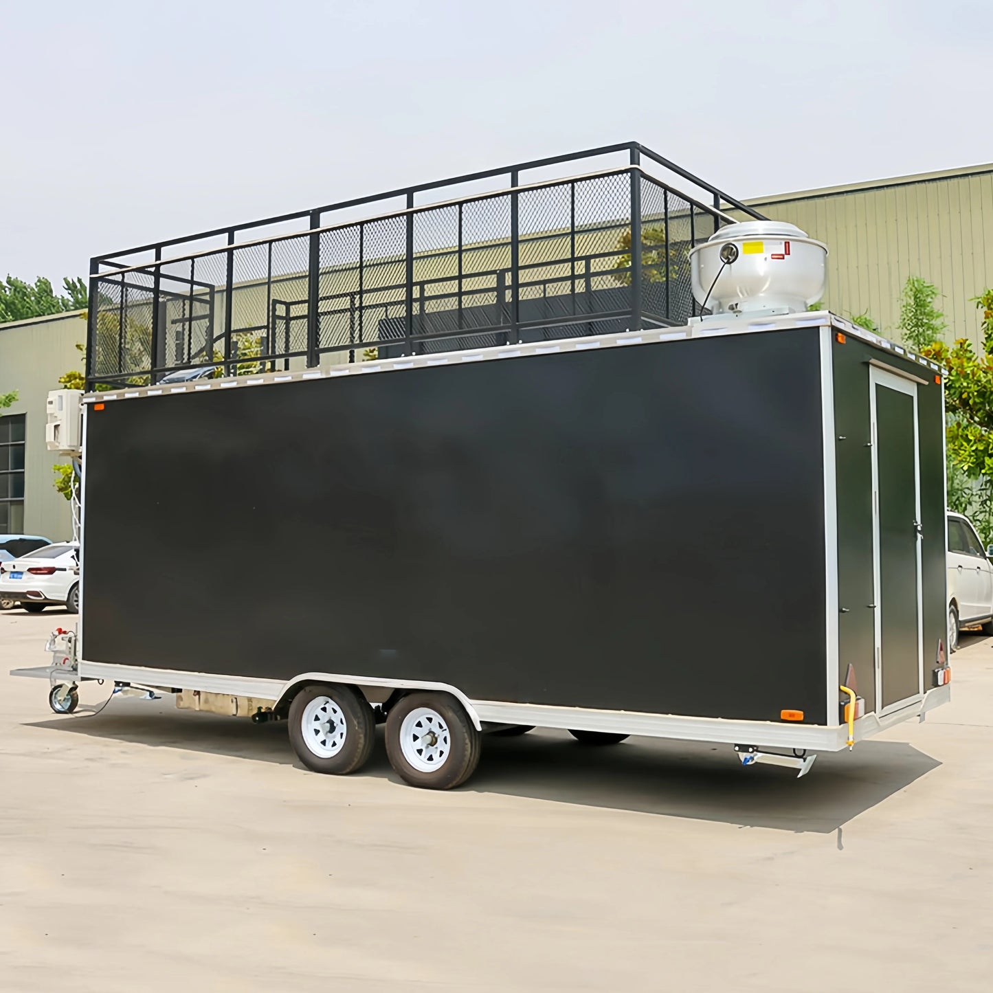 Stainless Steel Food Truck Trailer Mobile Kitchen Catering Van Customizable Food Truck Street Mobile Business
