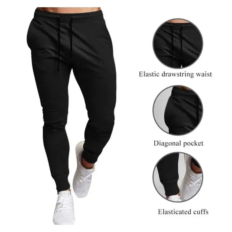 Casual Pants Men's Jogger Sweatpants Large Size Elastic Waist Sports Trousers Loose Fitness Clothes Spring Thin Section