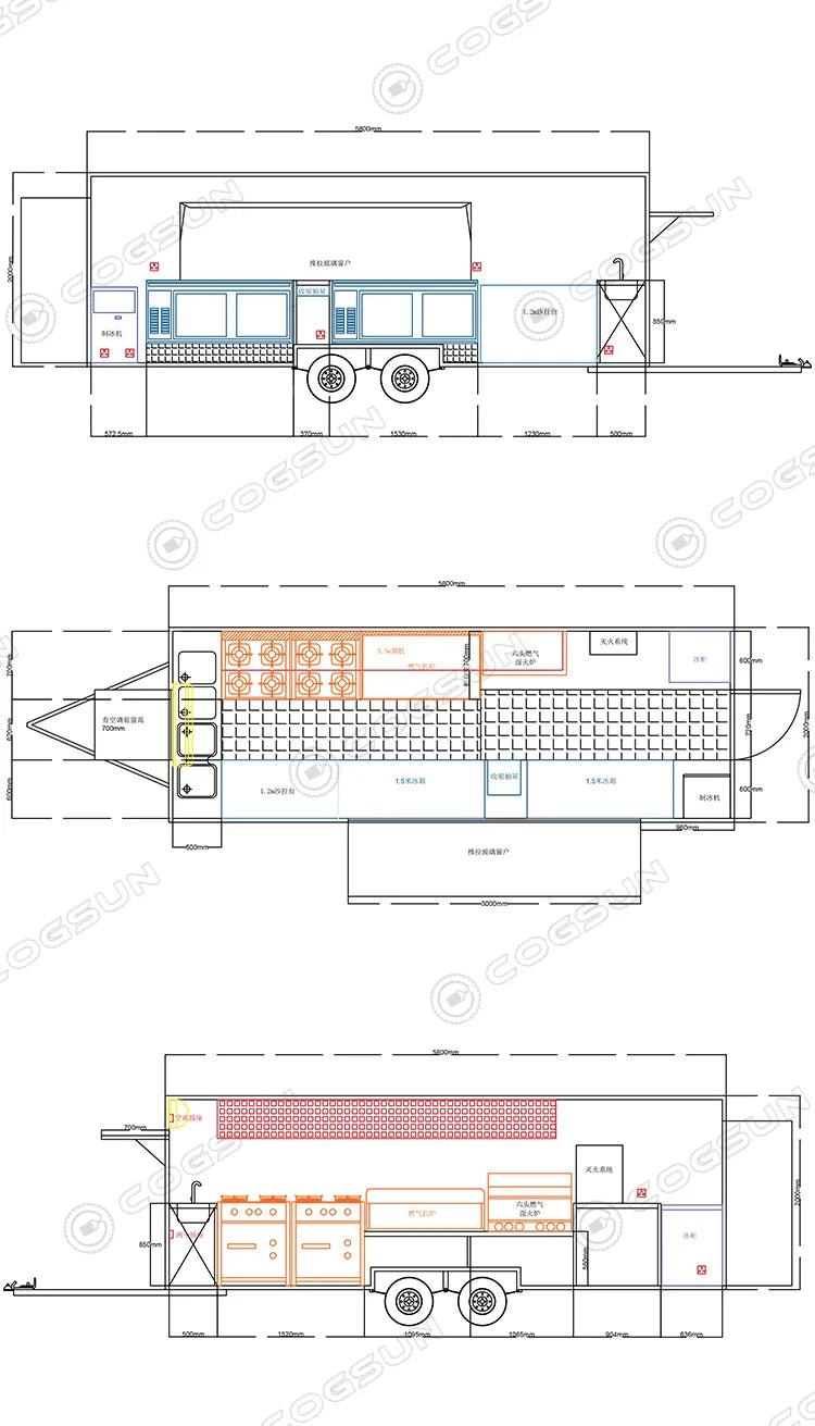 Stainless Steel BBQ Food Truck with Full Kitchen Designed for High Volume Cooking
