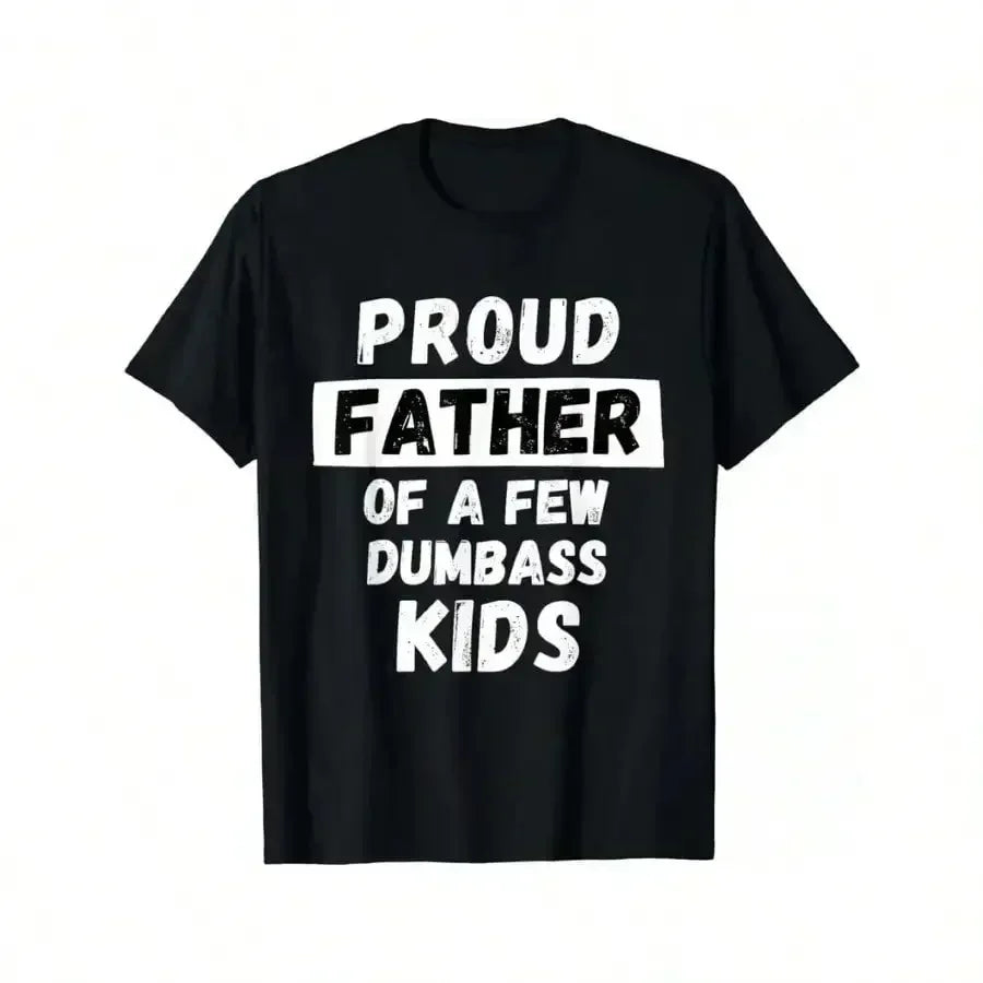 Dad of Dumbasses Tee | Premium Cotton Crew Neck – Hilarious Irony Graphic Design for Father's Day, Unisex Casual Wear