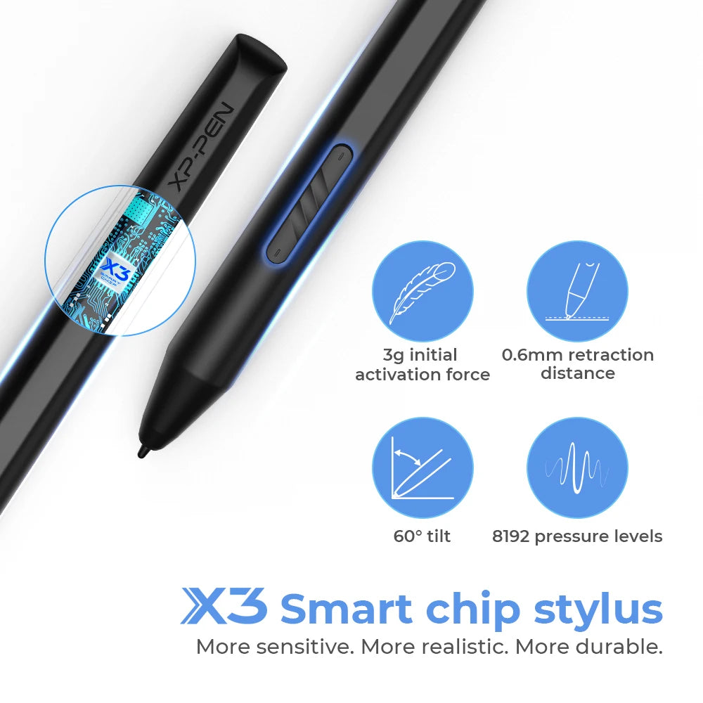 XPPen Artist Series Pen Display (2nd Gen) Artist 12 13 16 Inch Graphic Tablet Monitor with X3 Stylus Support Windows Mac Android