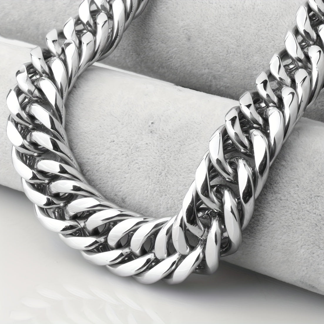 19mm Thick Heavy Duty Stainless Steel Mens Cuban Curb Chain Necklace - High Quality Necklace for Men - Strong, Durable, and Stylish Jewelry for Everyday Wear