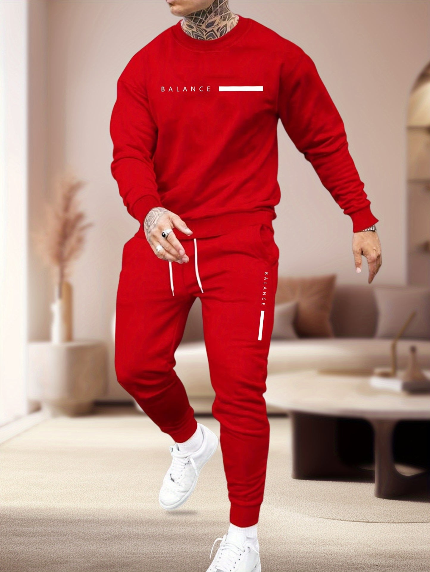 Men's Casual 2pcs Set: Effortless Sophistication Meets Cold-Weather Comfort. Step into the season with this versatile men's autumn/winter set, expertly crafted from a durable cotton-polyester blend that balances comfort, styl
