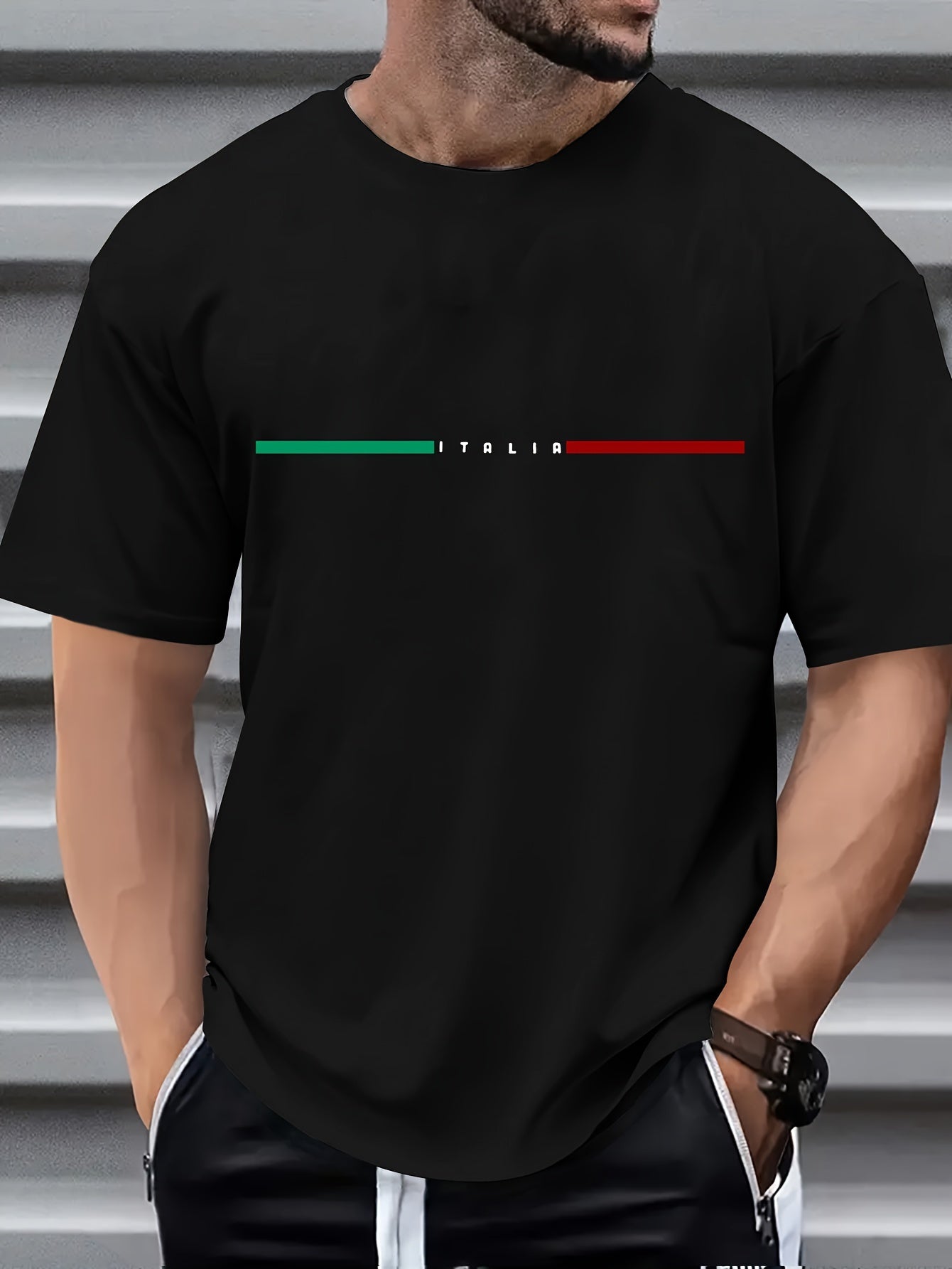 Vibrant Paris Print Short Sleeve Crew Neck T-Shirt - Comfort Fit, Stylish Streetwear, Soft Fabric, Breathable, Moisture-Wicking, Daily Wear Essential for Men - Perfect for Spring and Summer