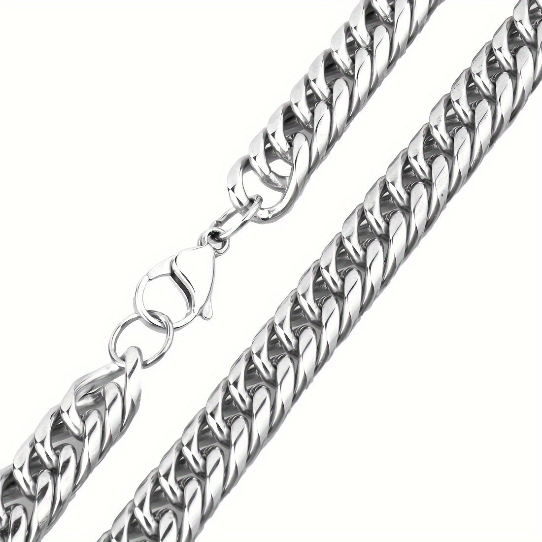 19mm Thick Heavy Duty Stainless Steel Mens Cuban Curb Chain Necklace - High Quality Necklace for Men - Strong, Durable, and Stylish Jewelry for Everyday Wear