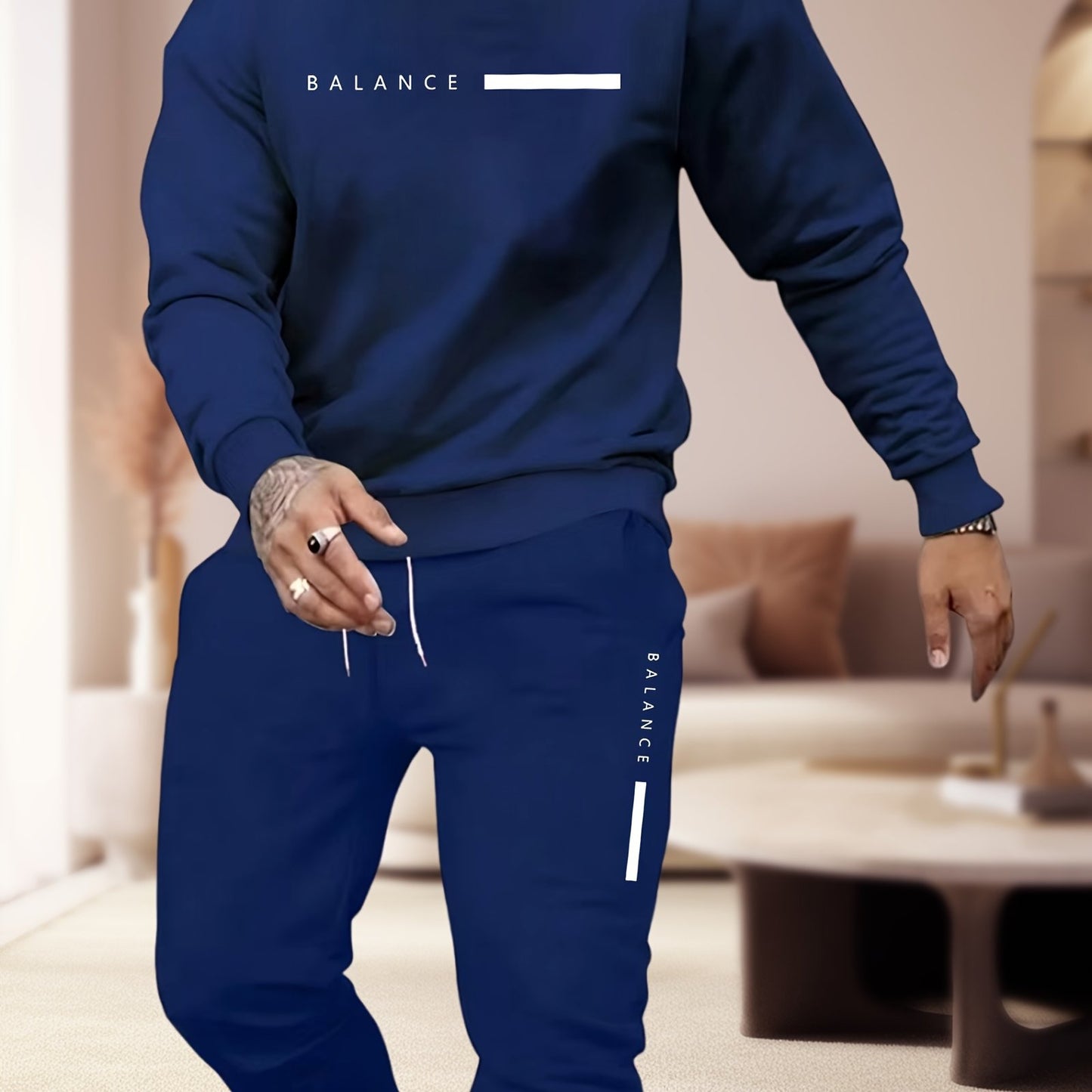 Men's Casual 2pcs Set: Effortless Sophistication Meets Cold-Weather Comfort. Step into the season with this versatile men's autumn/winter set, expertly crafted from a durable cotton-polyester blend that balances comfort, styl