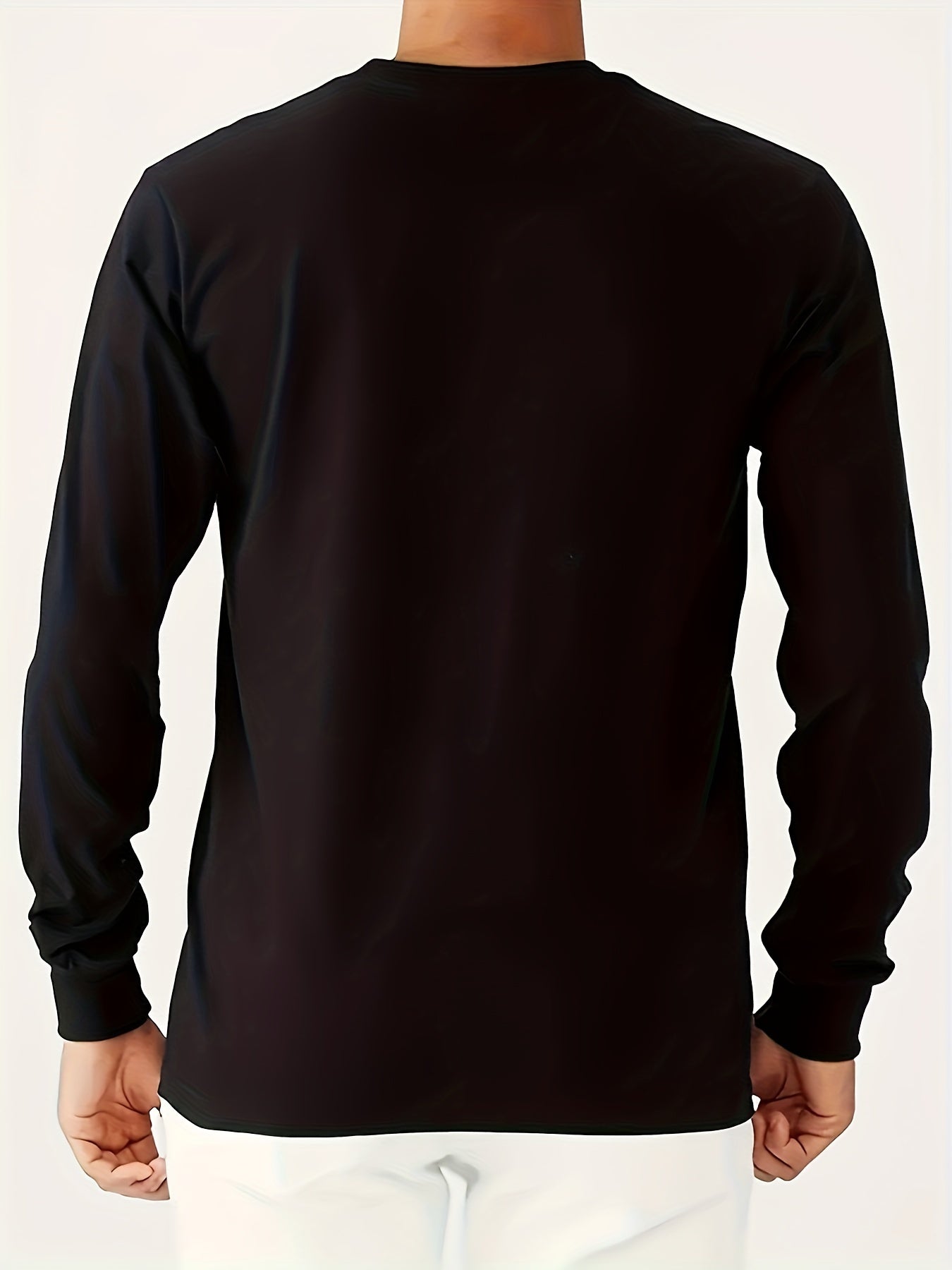 Stylish Paris Graphic Tee - Soft Crew Neck, Long Sleeve, Active Fit, Comfy Casual Wear for Spring, Summer, Autumn - Men's Fashion Clothing Tops