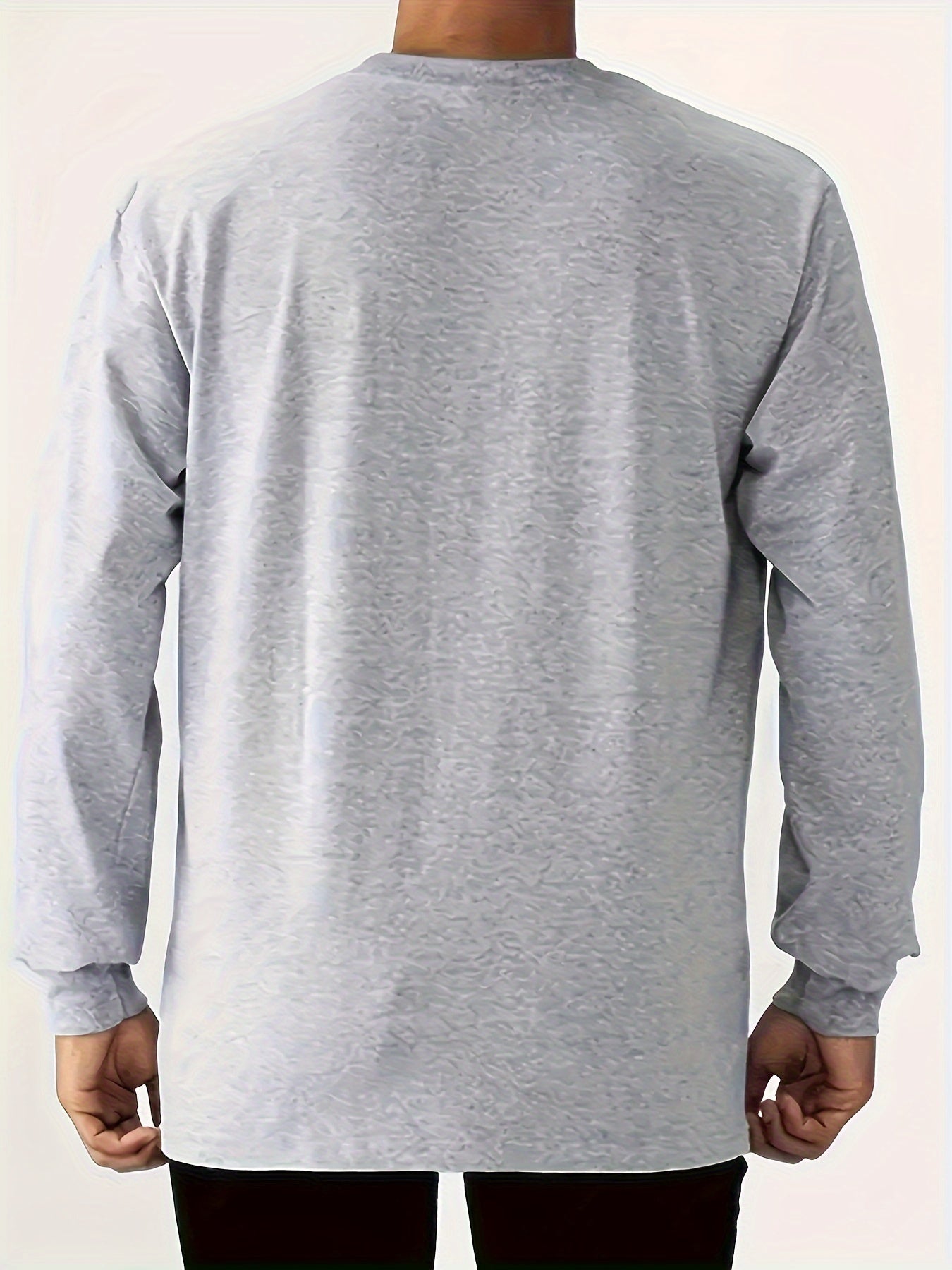 Stylish Paris Graphic Tee - Soft Crew Neck, Long Sleeve, Active Fit, Comfy Casual Wear for Spring, Summer, Autumn - Men's Fashion Clothing Tops