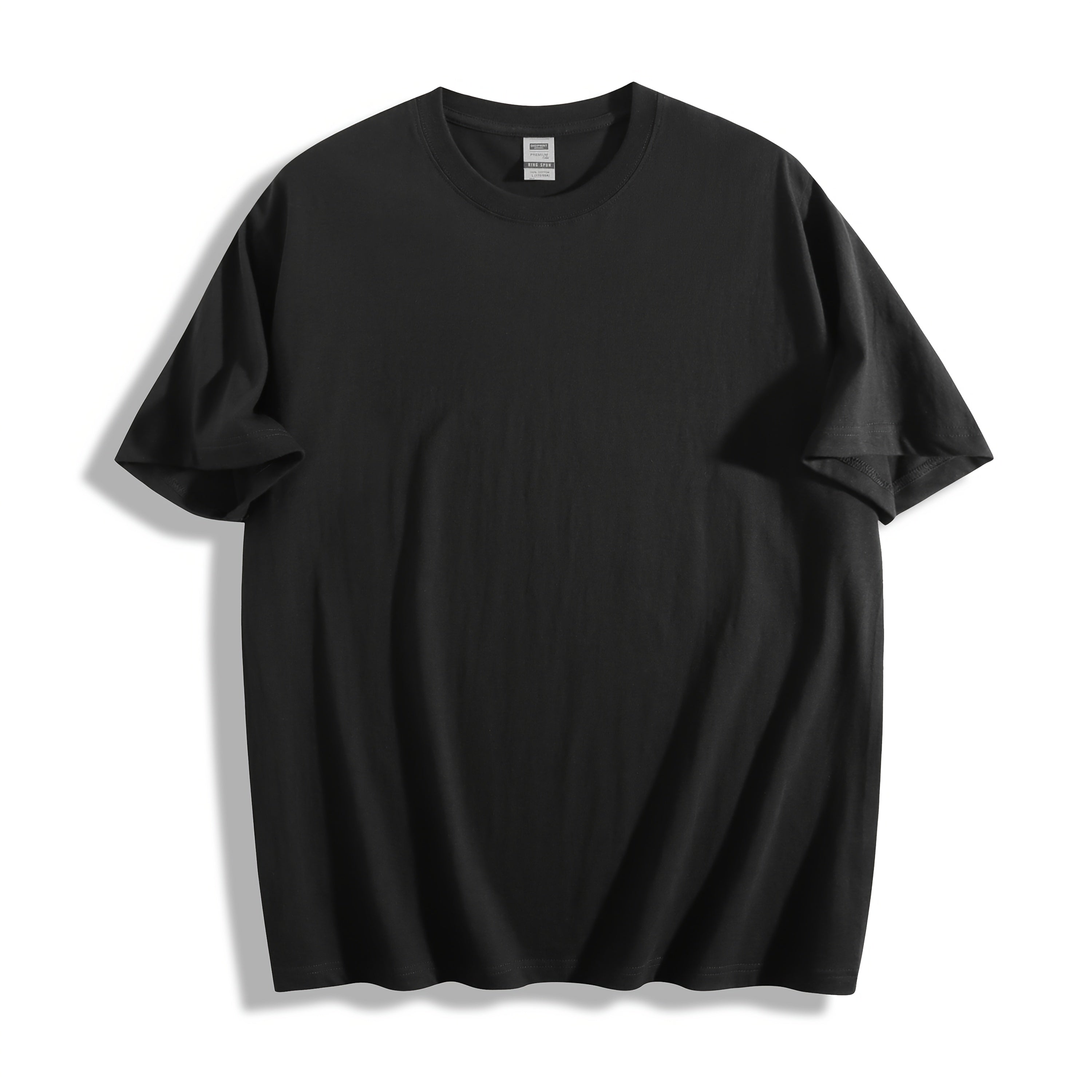 Men'S 180g Pure Cotton Business Casual T - Shirt, Featuring A Bold "Calvin" Print And Badge Design, Round - Neck Short - Sleeves, Versatile For Business, Perfect For Summer Daily Wear, Machine Washable, Suitable For All Seaso