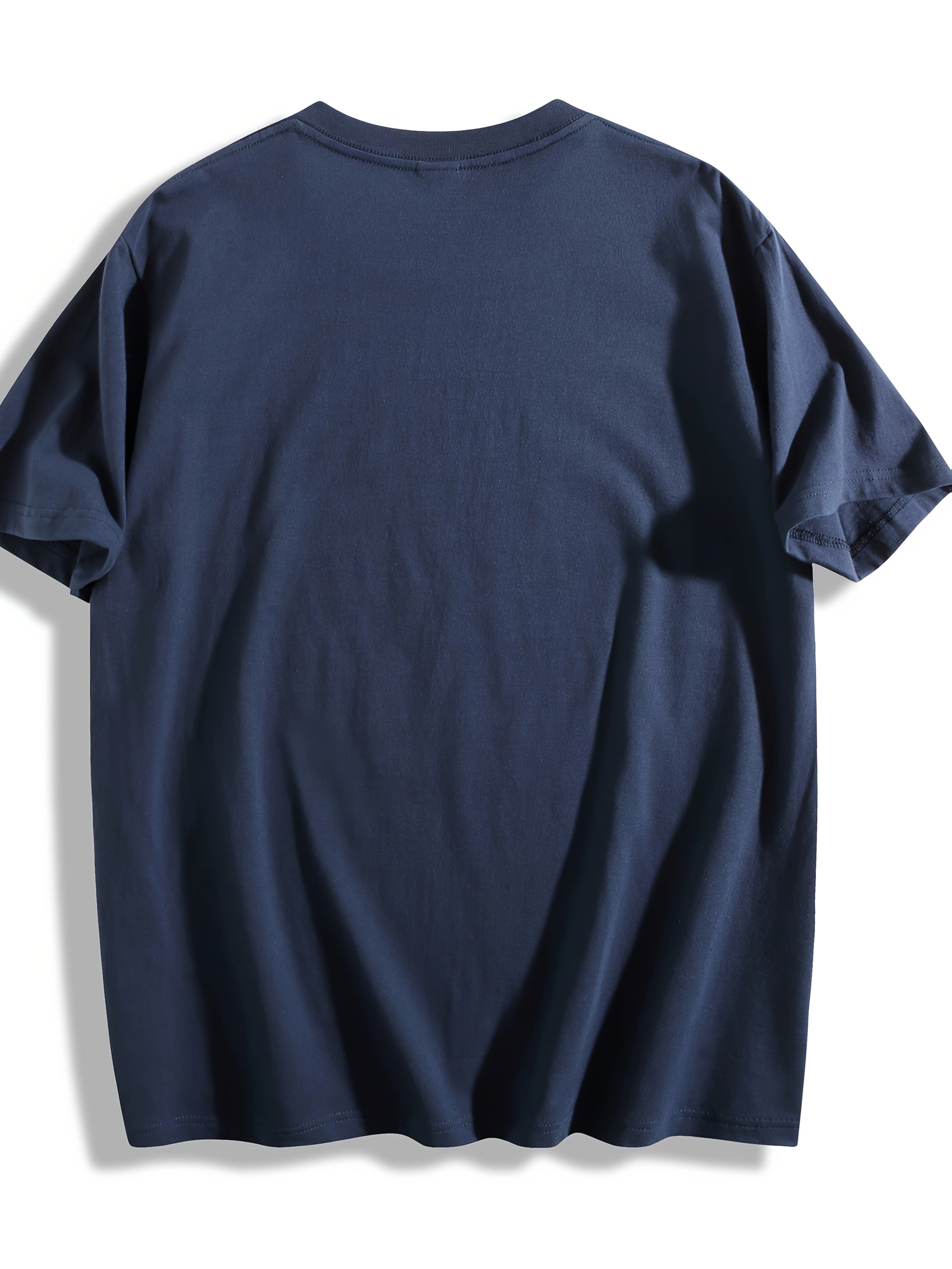 Men'S 180g Pure Cotton Business Casual T - Shirt, Featuring A Bold "Calvin" Print And Badge Design, Round - Neck Short - Sleeves, Versatile For Business, Perfect For Summer Daily Wear, Machine Washable, Suitable For All Seaso
