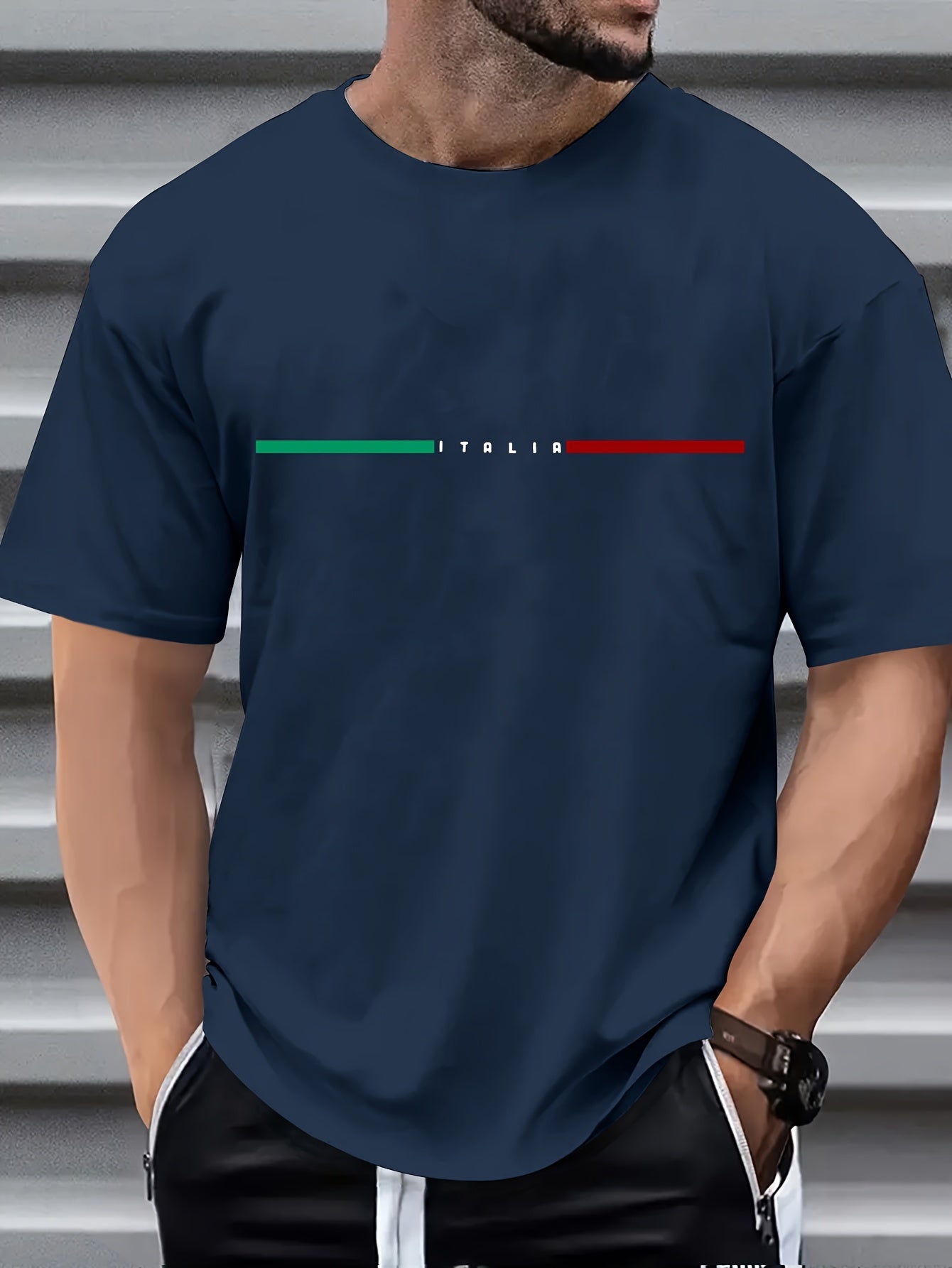 Vibrant Paris Print Short Sleeve Crew Neck T-Shirt - Comfort Fit, Stylish Streetwear, Soft Fabric, Breathable, Moisture-Wicking, Daily Wear Essential for Men - Perfect for Spring and Summer