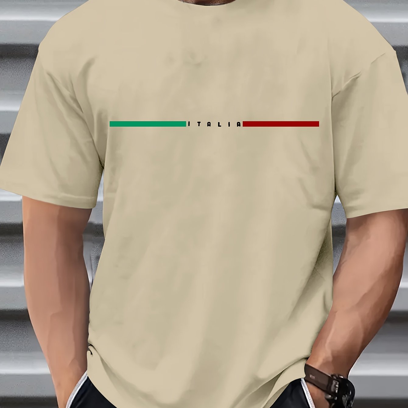 Vibrant Paris Print Short Sleeve Crew Neck T-Shirt - Comfort Fit, Stylish Streetwear, Soft Fabric, Breathable, Moisture-Wicking, Daily Wear Essential for Men - Perfect for Spring and Summer