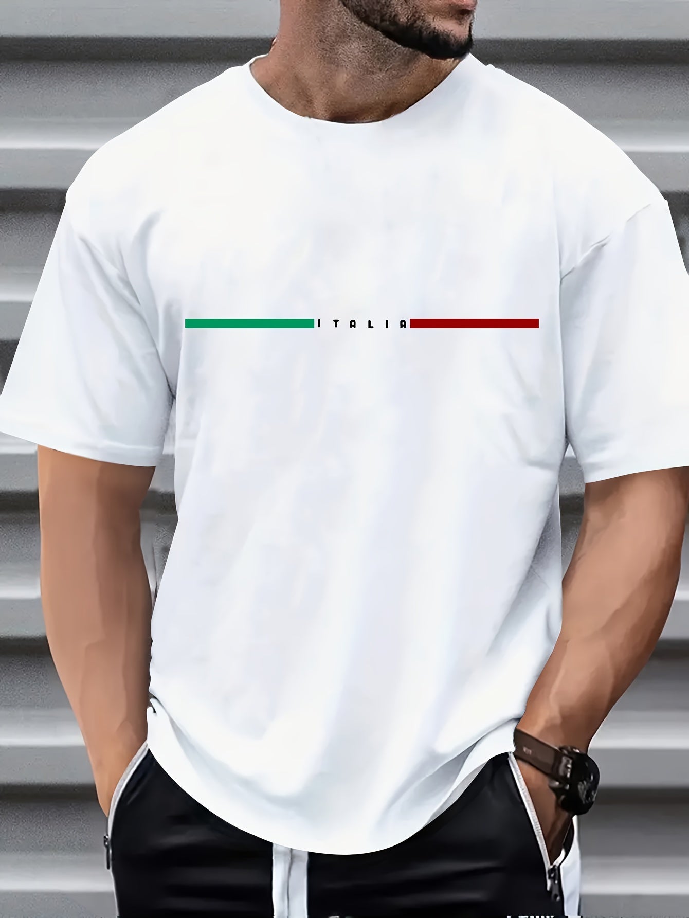 Vibrant Paris Print Short Sleeve Crew Neck T-Shirt - Comfort Fit, Stylish Streetwear, Soft Fabric, Breathable, Moisture-Wicking, Daily Wear Essential for Men - Perfect for Spring and Summer