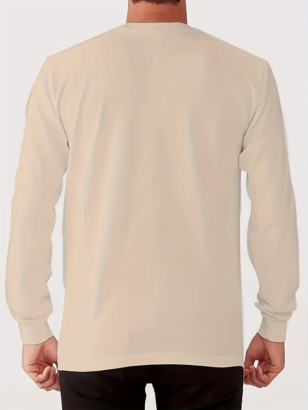 Stylish Paris Graphic Tee - Soft Crew Neck, Long Sleeve, Active Fit, Comfy Casual Wear for Spring, Summer, Autumn - Men's Fashion Clothing Tops