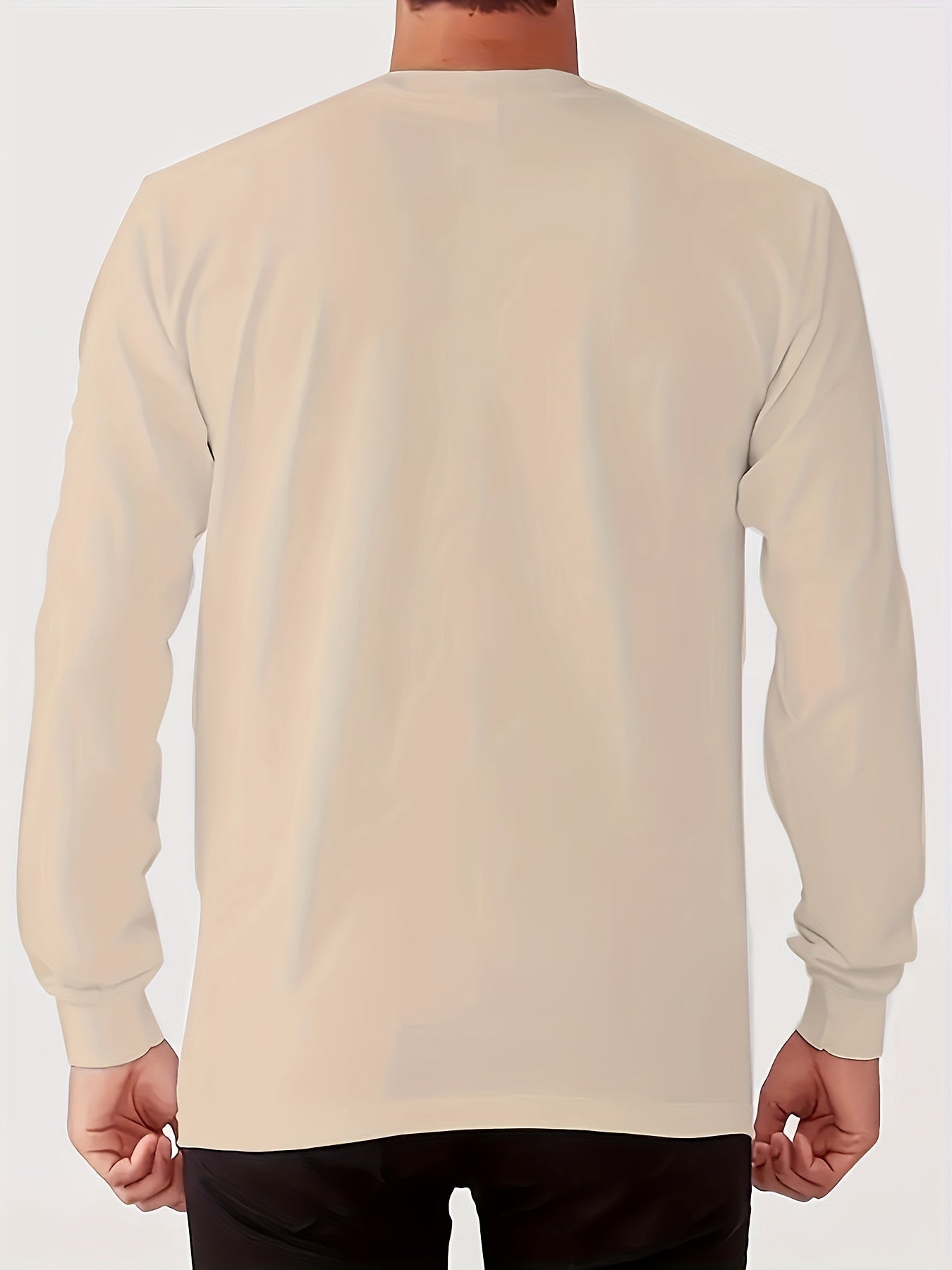 Stylish Paris Graphic Tee - Soft Crew Neck, Long Sleeve, Active Fit, Comfy Casual Wear for Spring, Summer, Autumn - Men's Fashion Clothing Tops