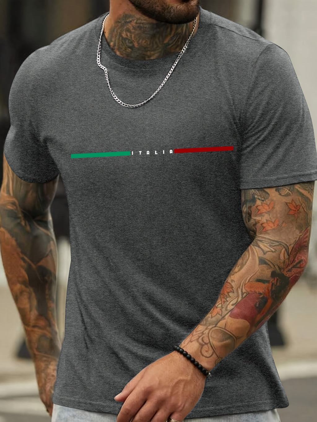Vibrant Paris Print Short Sleeve Crew Neck T-Shirt - Comfort Fit, Stylish Streetwear, Soft Fabric, Breathable, Moisture-Wicking, Daily Wear Essential for Men - Perfect for Spring and Summer